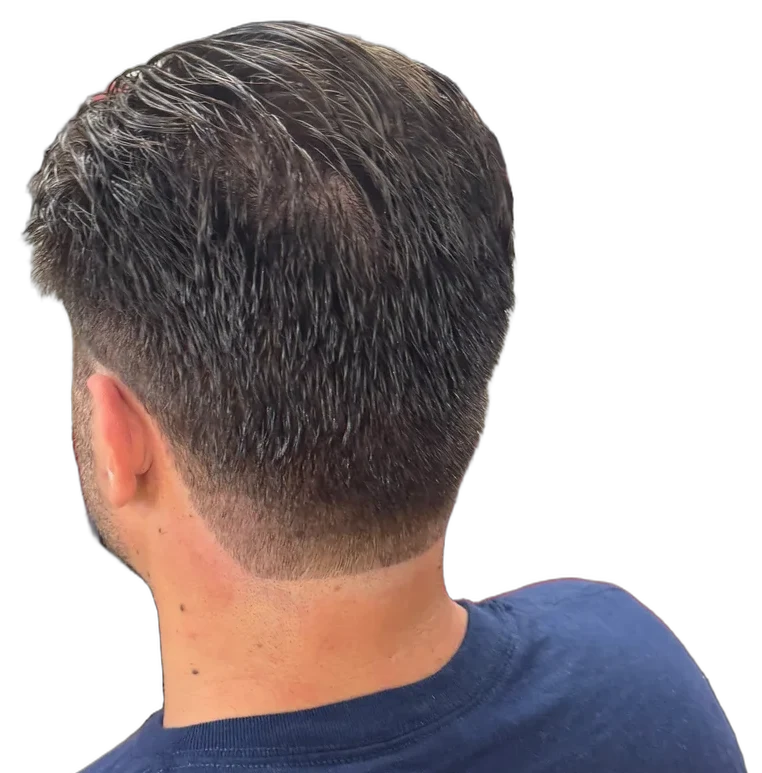 Textured scissor cut done at home in Delaware
