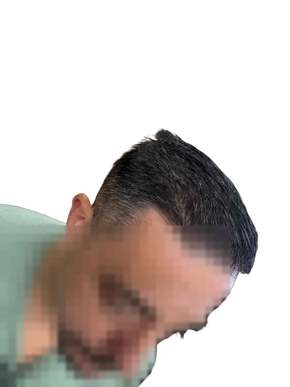 Classic side part haircut, sharp and ready for wedding photos